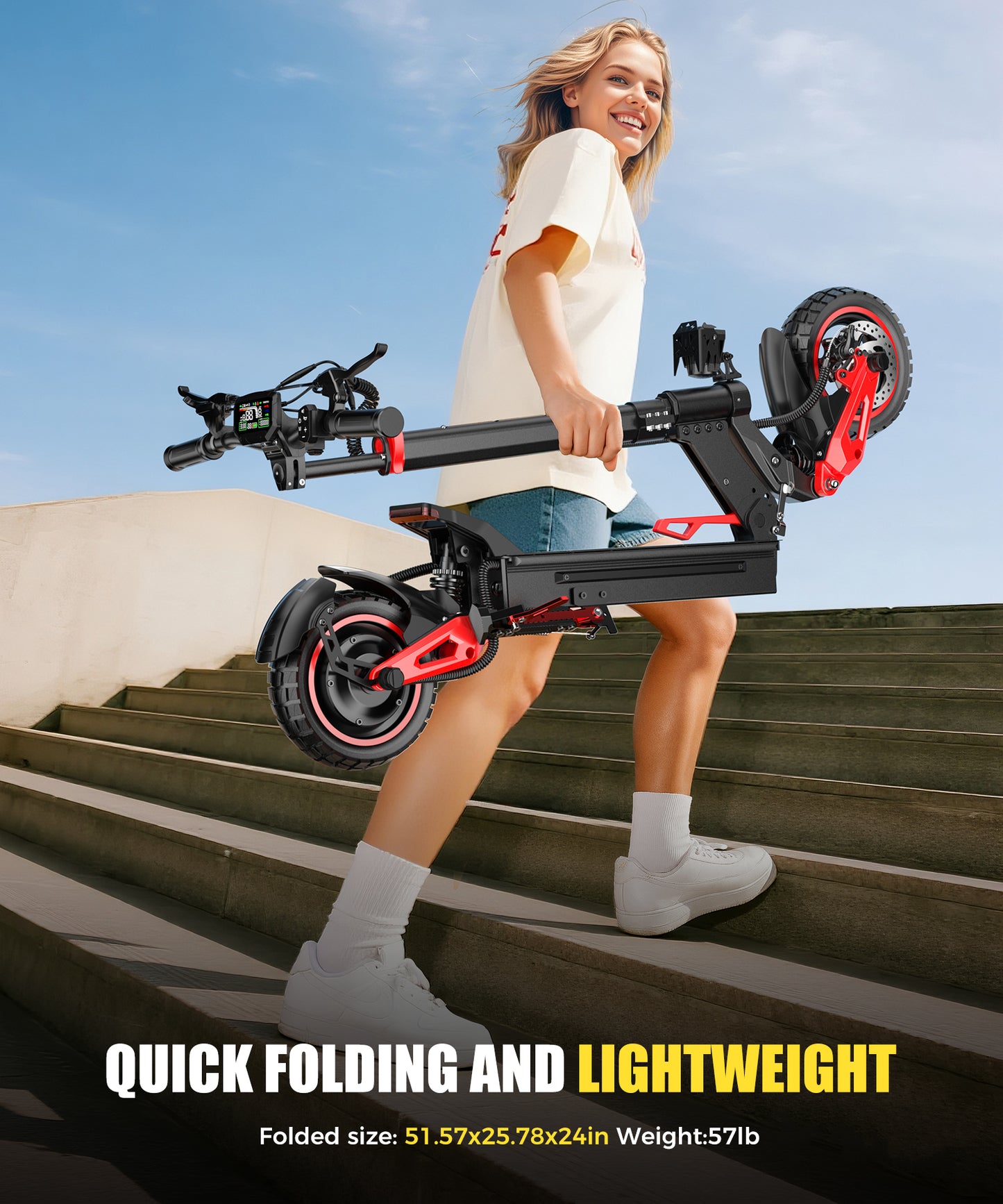 🚀 Trottinette Électrique Tout-Terrain 1600W – Autonomie 50 km