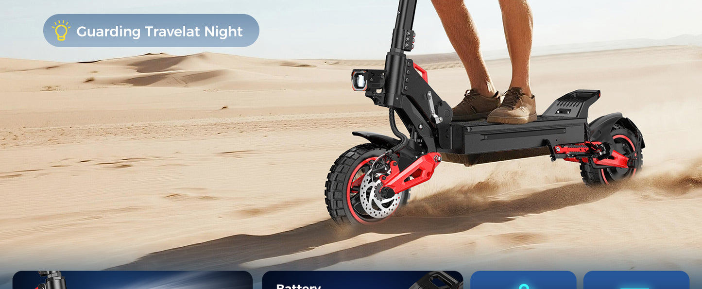 🚀 Trottinette Électrique Tout-Terrain 1600W – Autonomie 50 km