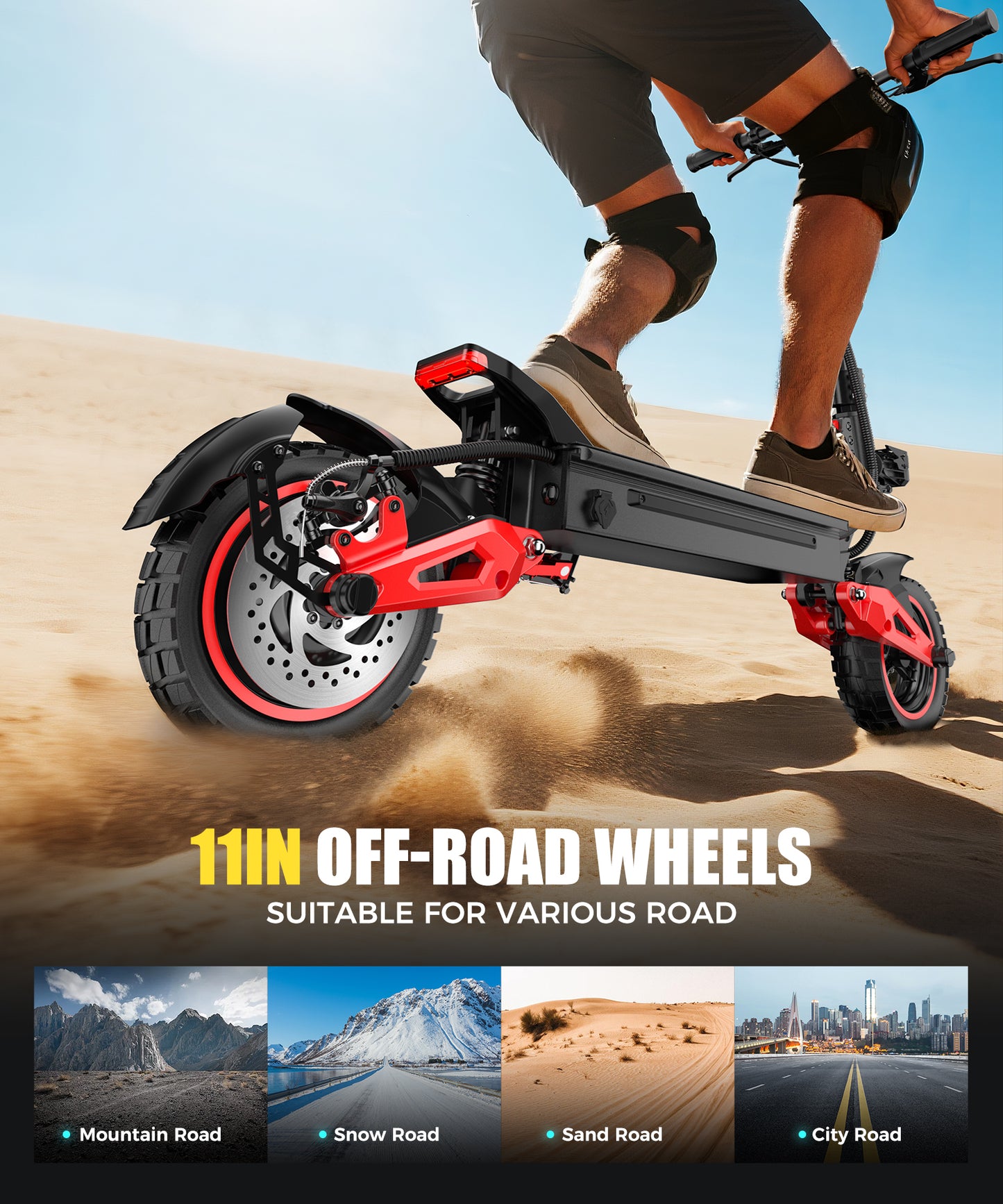 🚀 Trottinette Électrique Tout-Terrain 1600W – Autonomie 50 km