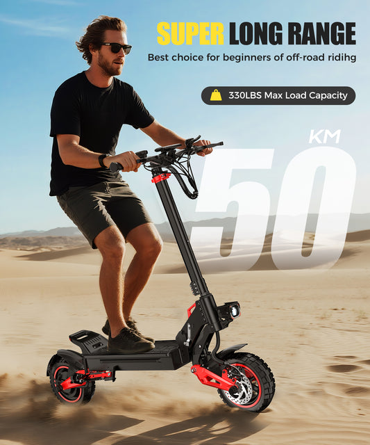 🚀 Trottinette Électrique Tout-Terrain 1600W – Autonomie 50 km